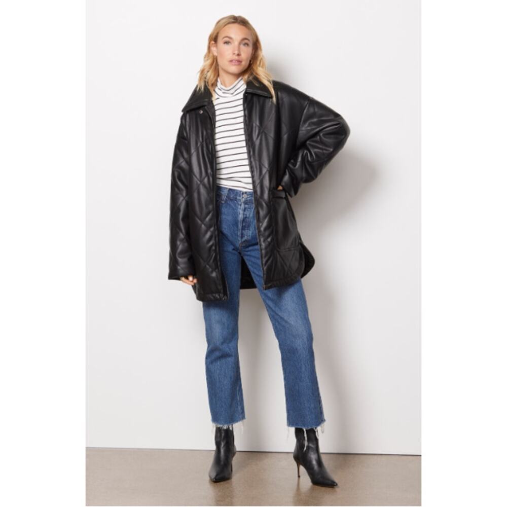 APPARIS NWT Stevie Vegan Leather Jacket in Black // S
